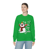 Tis The Season To Sparkle Snowman Unisex Heavy Blend Crewneck Sweatshirt! Winter Vibes!