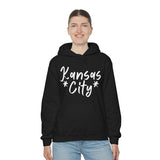 Kansas City Football White Logo Unisex Heavy Blend Hooded Sweatshirt! Football Season!