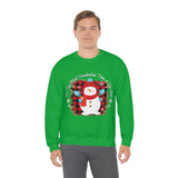 It's The Most Wonderful Time of The Year Snowman Leopard Print Unisex Heavy Blend Crewneck Sweatshirt! Winter Vibes!