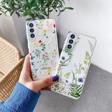 Ultra Clear Floral Painted Silicone Phone Case for Samsung Galaxy S Series