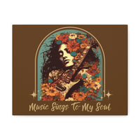 Vintage 70's Inspired Music Sings To My Soul Canvas Gallery Wraps!