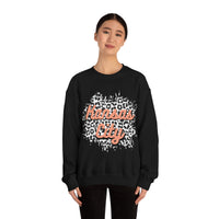 Kansas City Football Grey and Pink Leopard Print Unisex Heavy Blend Crewneck Sweatshirt! Football Season!