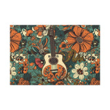 Floral Vintage 70's Inspired Guitar Canvas Gallery Wraps!