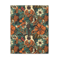 Floral Vintage 70's Inspired Guitar Canvas Gallery Wraps!