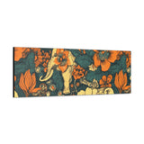 Vintage 70's Inspired Elephant Florals Canvas Gallery Wraps!