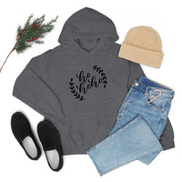 Ho Ho Ho Minimalistic Christmas Unisex Heavy Blend Hooded Sweatshirt! Winter Vibes!