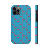 Valentines Day Tic Tac Toe Hearts Blue Tough Phone Cases, Case-Mate! Spring Vibes!