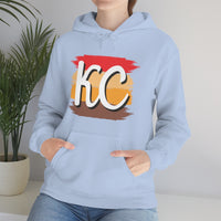 Kansas City Football Paint Stripe KC Unisex Heavy Blend Hooded Sweatshirt! Football Season!