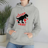 I Steal Hearts T-Rex Valentines Day Unisex Heavy Blend Hooded Sweatshirt! Spring Vibes!
