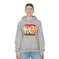 Kansas City Football Paint Stripe KC Unisex Heavy Blend Hooded Sweatshirt! Football Season!