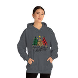 Merry Christmas Leopard Print Unisex Heavy Blend Hooded Sweatshirt! Winter Vibes!