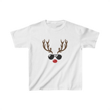 Sunglasses Reindeer Unisex Kids Heavy Cotton Graphic Tees! Foxy Kids! Winter Vibes!