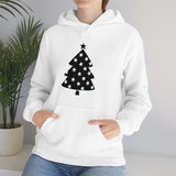 Star Christmas Tree Minimalistic Design Unisex Heavy Blend Hooded Sweatshirt! Winter Vibes!