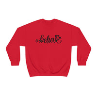 Believe Holiday Unisex Heavy Blend Crewneck Sweatshirt! Winter Vibes!