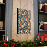 Vintage 70's Inspired Floral Foxy Canvas Gallery Wraps!