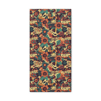 Vintage 70's Inspired Musical Notes Floral Canvas Gallery Wraps!