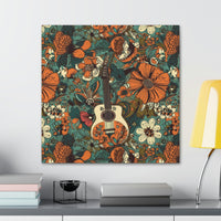 Floral Vintage 70's Inspired Guitar Canvas Gallery Wraps!