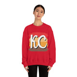 Kansas City Football Paint Stripe Vintage KC Unisex Heavy Blend Crewneck Sweatshirt! Football Season!