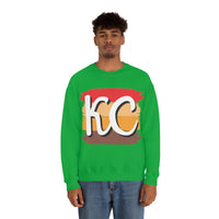 Kansas City Football Paint Stripe Vintage KC Unisex Heavy Blend Crewneck Sweatshirt! Football Season!