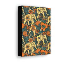 Vintage 70's Inspired Elephant Florals Canvas Gallery Wraps!