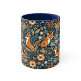 Vintage 70's Floral Foxy Accent Coffee Mug, 11oz!