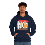 Kansas City Football Paint Stripe KC Unisex Heavy Blend Hooded Sweatshirt! Football Season!