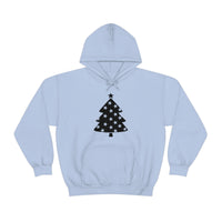 Star Christmas Tree Minimalistic Design Unisex Heavy Blend Hooded Sweatshirt! Winter Vibes!