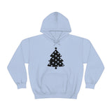 Star Christmas Tree Minimalistic Design Unisex Heavy Blend Hooded Sweatshirt! Winter Vibes!