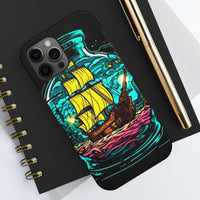 Ship in a Bottle Neon Colors Tough Phone Cases!