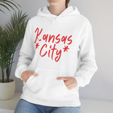 Kansas City Football Red Unisex Heavy Blend Hooded Sweatshirt! Football Season!