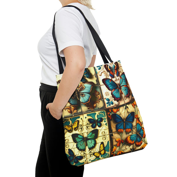 Vintage 70's Inspired Butterfly Quilt Pattern Tote Bag!