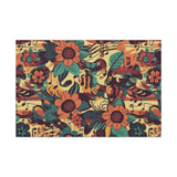 Vintage 70's Inspired Musical Notes Floral Canvas Gallery Wraps!