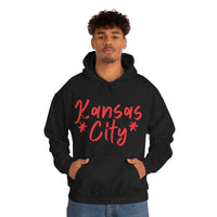 Kansas City Football Red Unisex Heavy Blend Hooded Sweatshirt! Football Season!