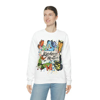 Kindness Matters Butterfly Vintage Unisex Heavy Blend Crewneck Sweatshirt! Spring Vibes!