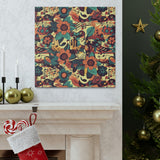 Vintage 70's Inspired Musical Notes Floral Canvas Gallery Wraps!