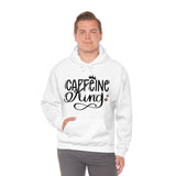 Caffeine King Unisex Heavy Blend Hooded Sweatshirt! Sarcastic Vibes!