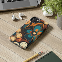 Vintage Florals Brown and Teal Tough Phone Cases, Case-Mate!