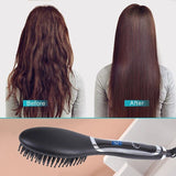 Electric Hot Comb Straightener & Curler for Wet and Dry Hair