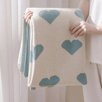 Cozy Knitted Love Sofa Blanket