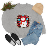 It's The Most Wonderful Time of The Year Snowman Leopard Print Unisex Heavy Blend Crewneck Sweatshirt! Winter Vibes!