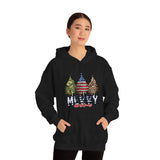 Rustic Military Merry Christmas Holiday Unisex Heavy Blend Hooded Sweatshirt! Winter Vibes!