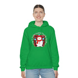 It's The Most Wonderful Time Snowman Leopard Print Unisex Heavy Blend Hooded Sweatshirt! Winter Vibes!
