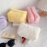 Soft Fur Travel Makeup Organizer Bag for Women