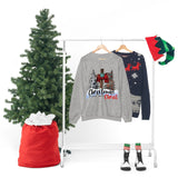 Rustic Christmas Begins With Christ Buffalo Plaid Cross Unisex Heavy Blend Crewneck Sweatshirt! Winter Vibes!
