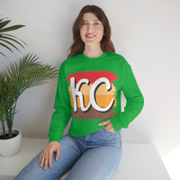 Kansas City Football Paint Stripe Vintage KC Unisex Heavy Blend Crewneck Sweatshirt! Football Season!