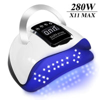 280W High-Efficiency UV/LED Nail Dryer Lamp with Smart Sensor and 4 Timer Settings