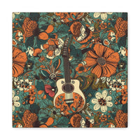 Floral Vintage 70's Inspired Guitar Canvas Gallery Wraps!