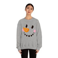 Snowman Grinning Side View Unisex Heavy Blend Crewneck Sweatshirt! Winter Vibes!