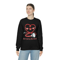 Valentines Day Emergency Department Stethoscope Heart Unisex Heavy Blend Crewneck Sweatshirt! Spring Vibes!