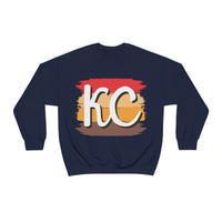 Kansas City Football Paint Stripe Vintage KC Unisex Heavy Blend Crewneck Sweatshirt! Football Season!